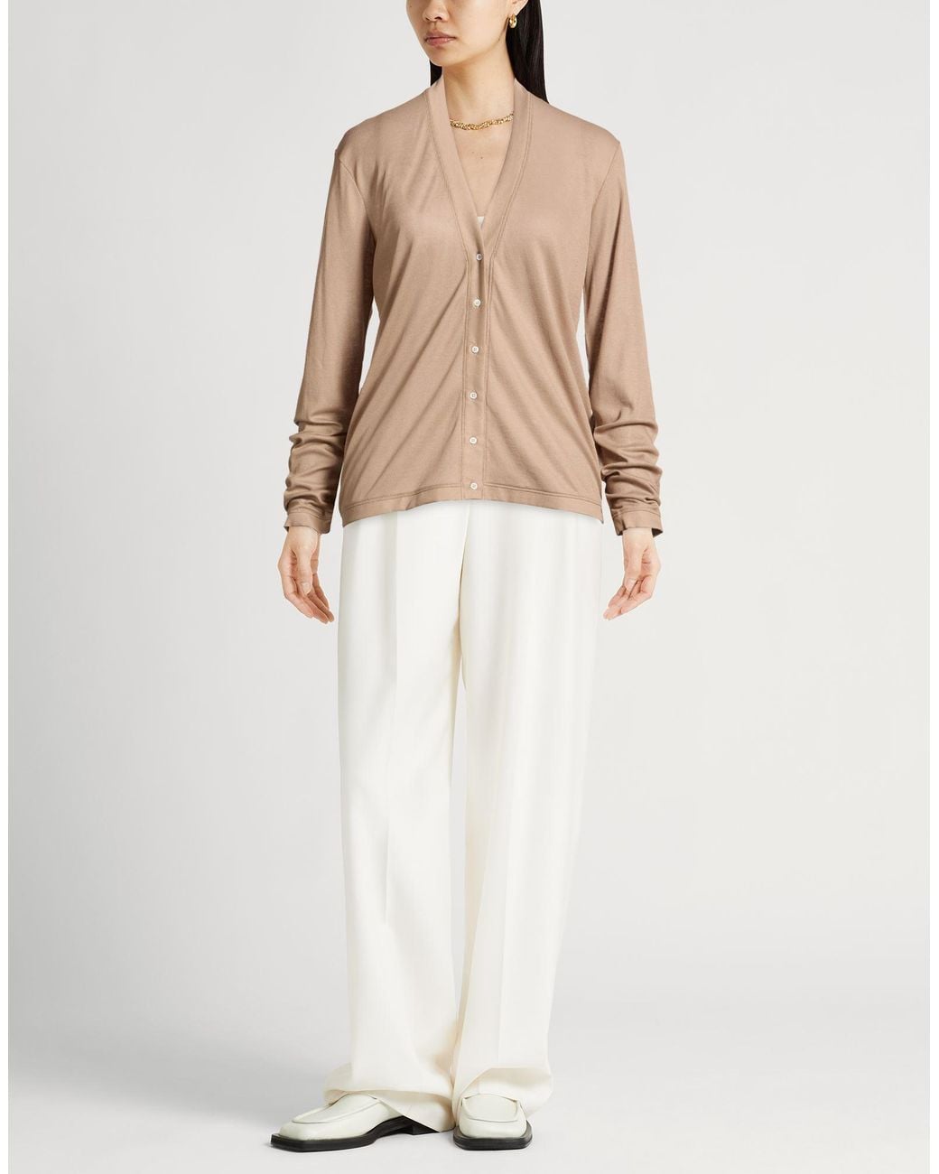 Massimo Alba Natural Cardigan Cotton, Silk