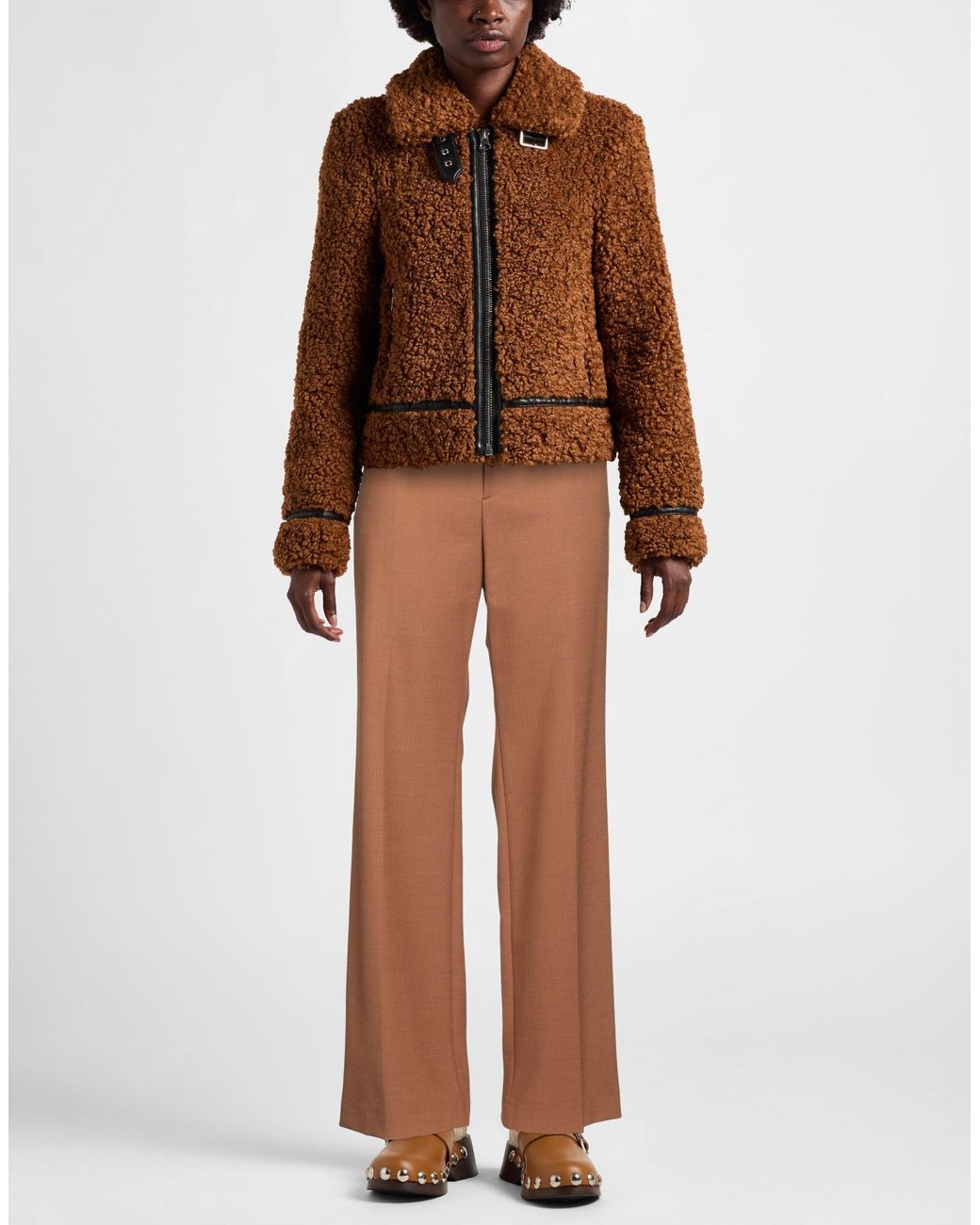 Berwich Brown Pants Polyester, Virgin Wool, Elastane