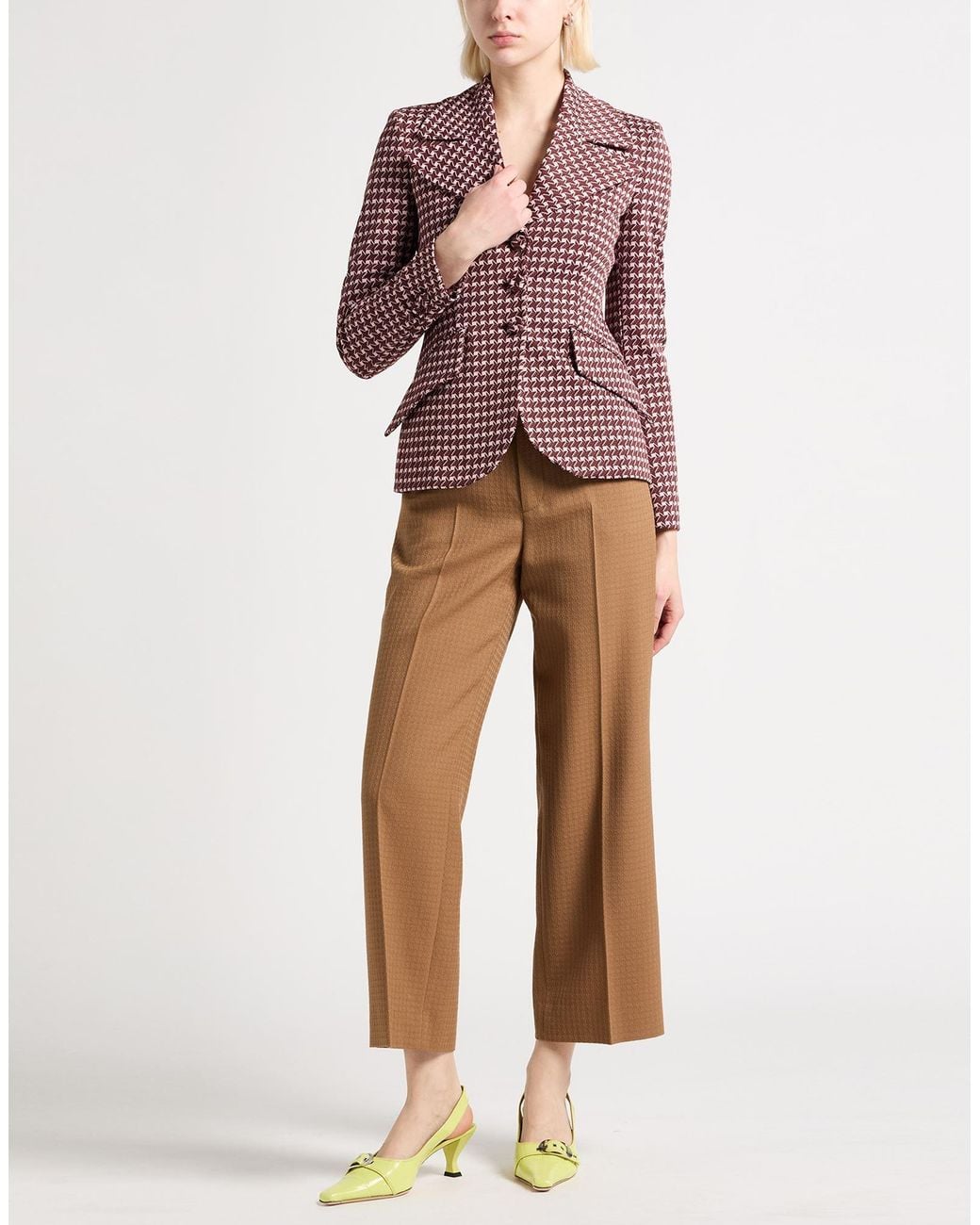 Moschino Red Brick Blazer Polyamide, Elastane