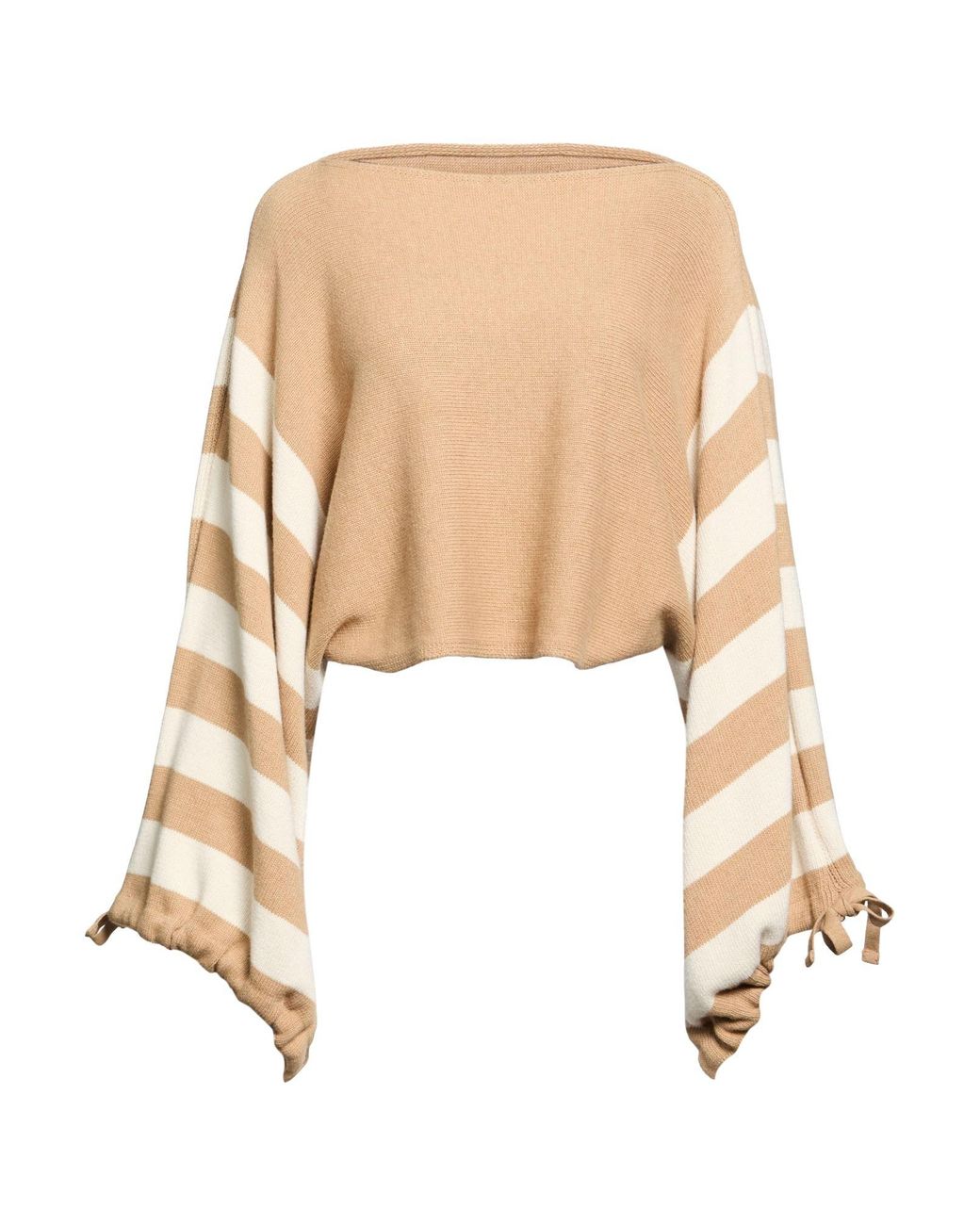 Semicouture White Camel Sweater Polyester, Wool, Viscose, Cashmere