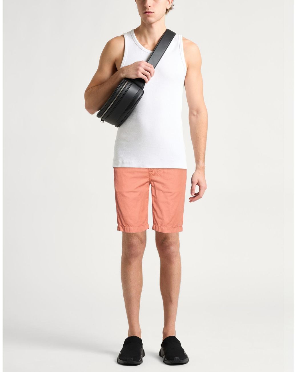 Jacob Cohen Orange Shorts & Bermuda Shorts Cotton, Linen, Lyocell, Elastane for men