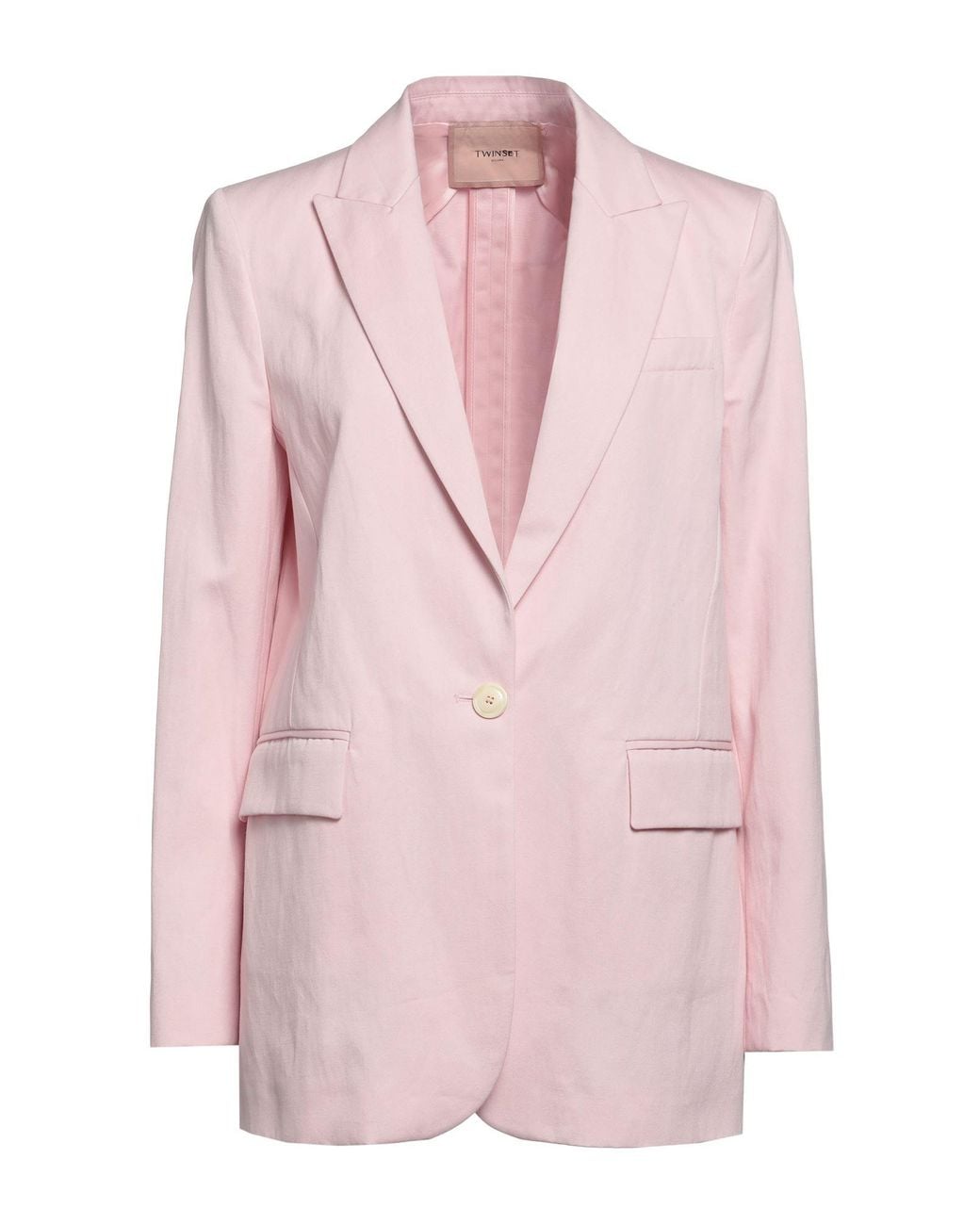 Twinset Pink Blazer Cotton, Linen
