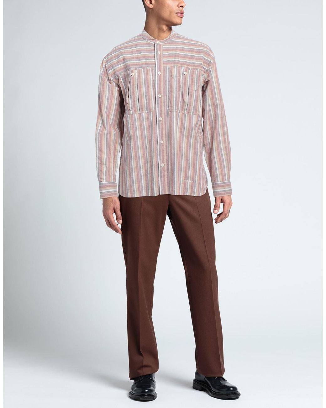 Isabel Marant Pink Striped Cotton Shirt for men