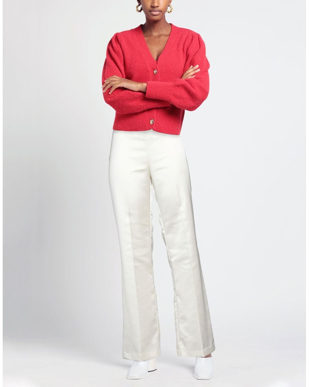 Kaos White Pants Polyester, Elastane