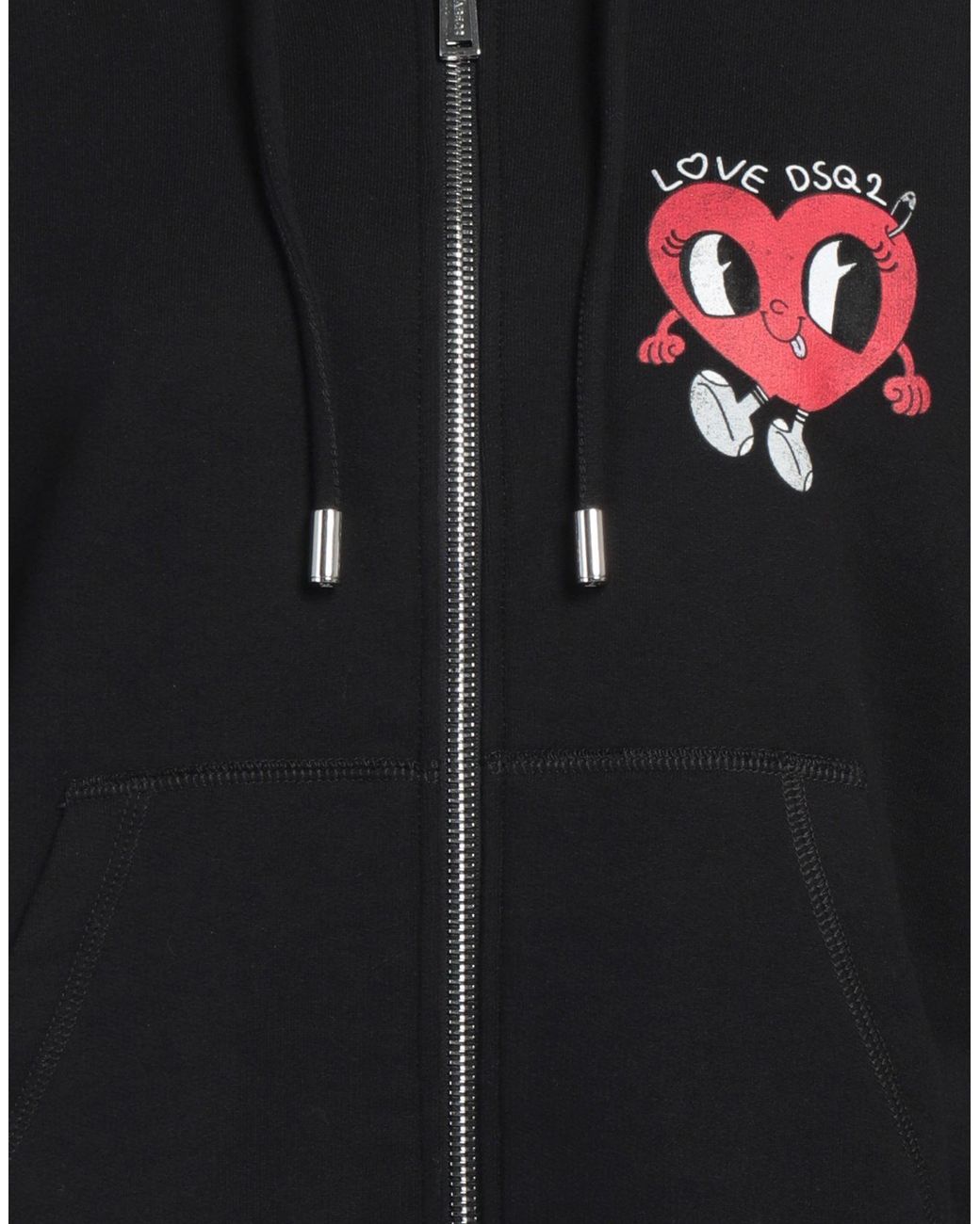 DSquared² Black Sweatshirt Cotton, Elastane