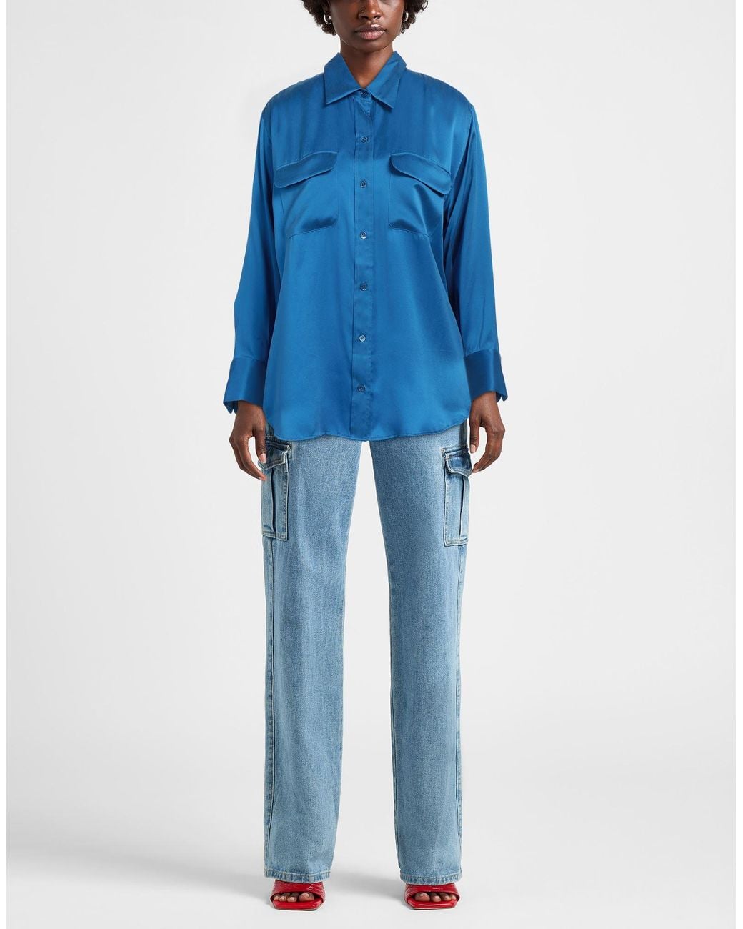 Camisa Equipment de color Blue