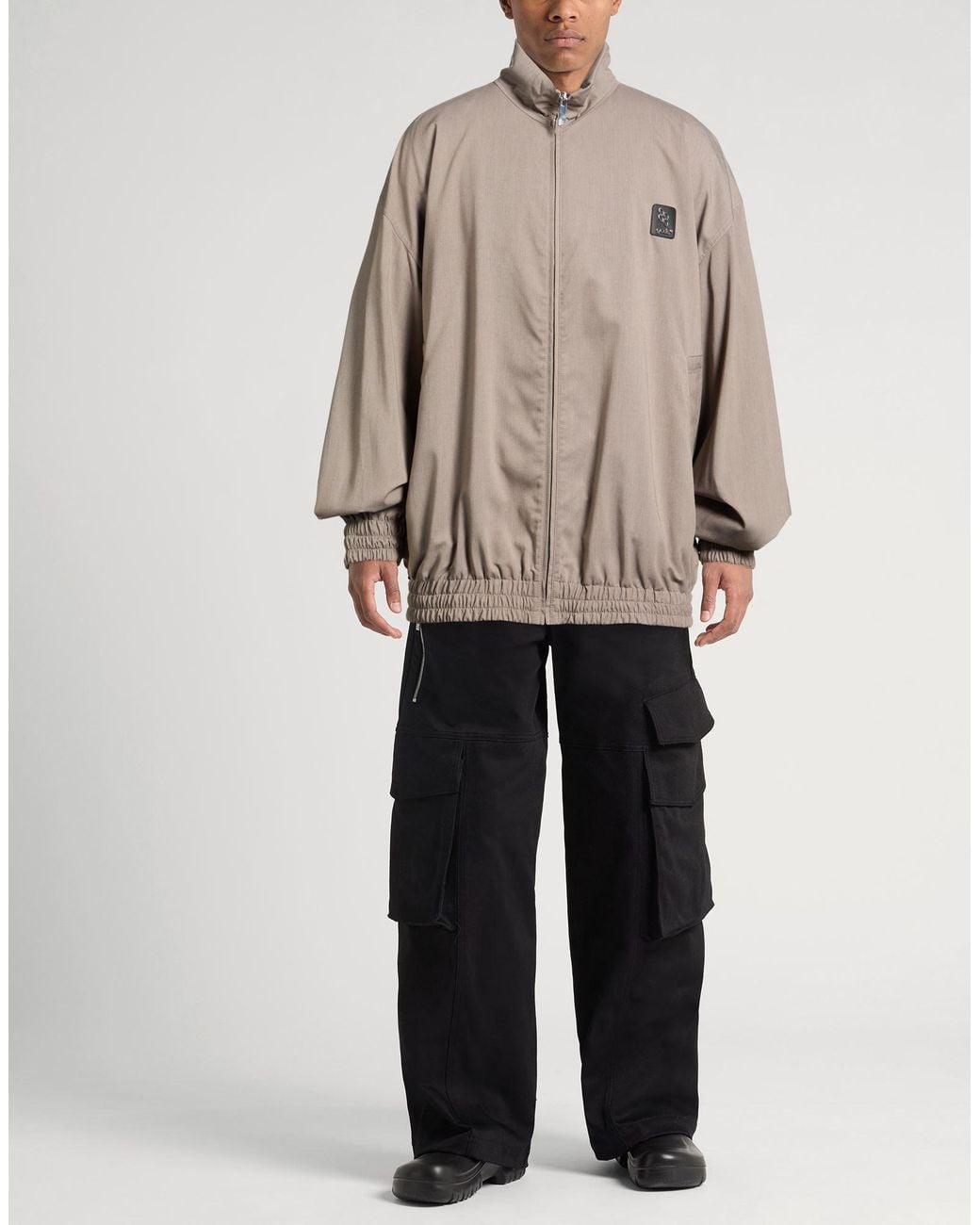 Gcds Brown Jacket Polyester, Viscose, Elastane for men