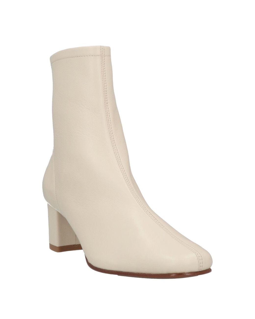 By Far White Ankle Boots
