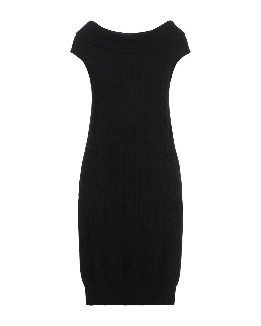 Semicouture Black Mini Dress Wool, Polyamide