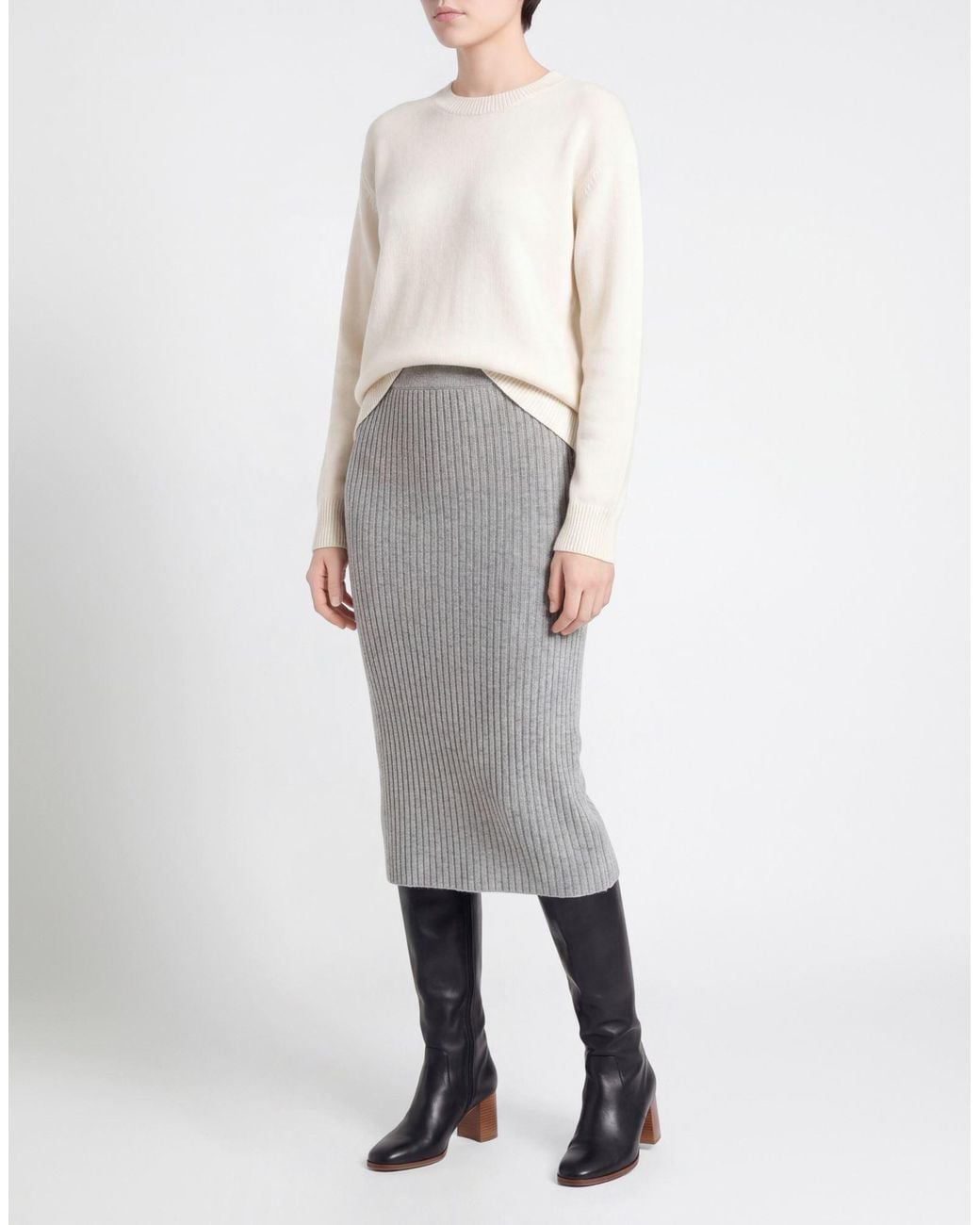 iBlues Gray Midi Skirt