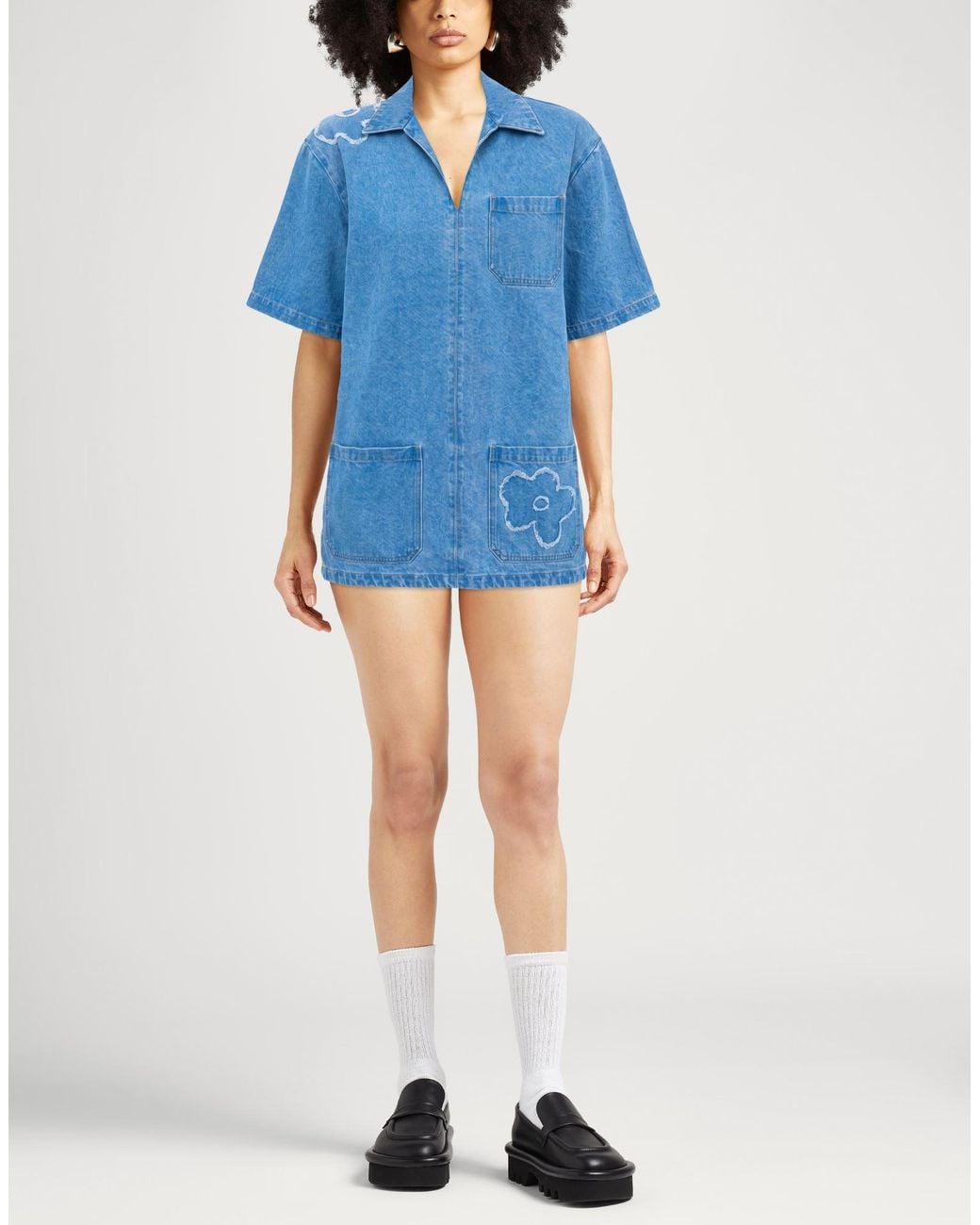 Marni Blue Mini Dress Cotton