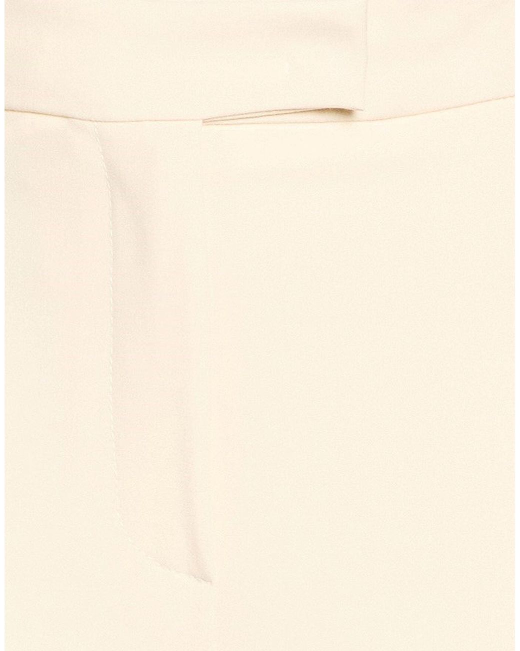 Kaos White Cream Pants Polyester, Viscose, Elastane