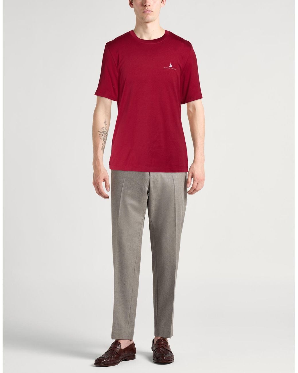 Brunello Cucinelli Red T-Shirts for men
