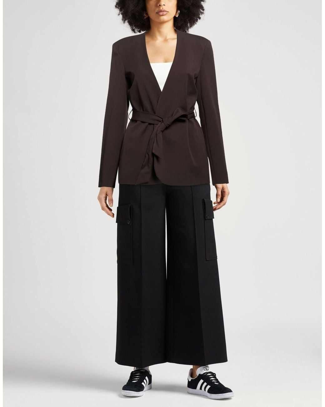 Silvian Heach Black Chocolate Jacket Polyester, Viscose, Elastane