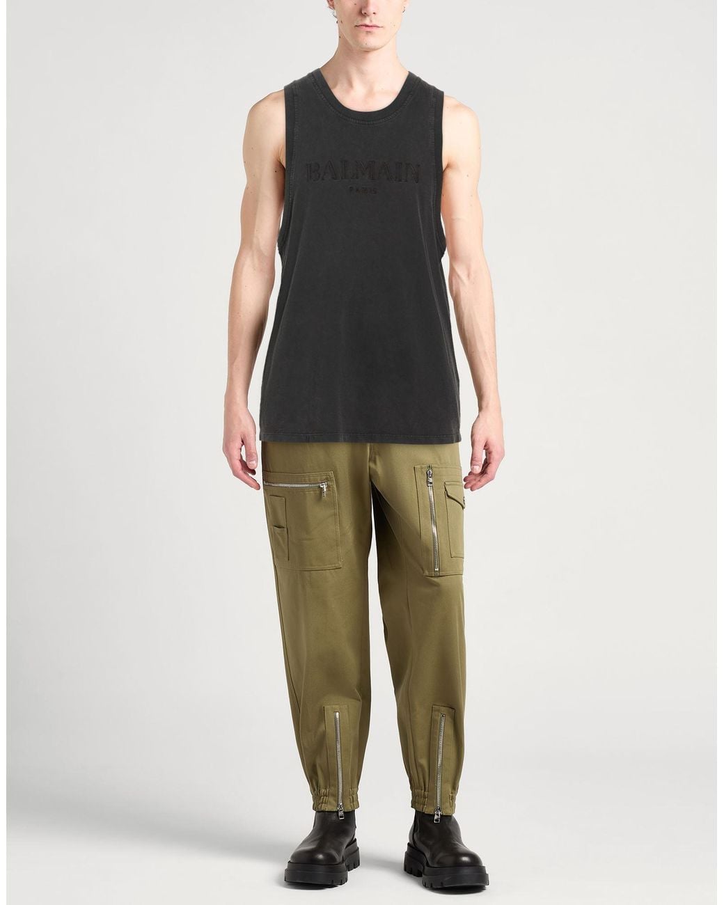 Balmain Black Tank Top for men