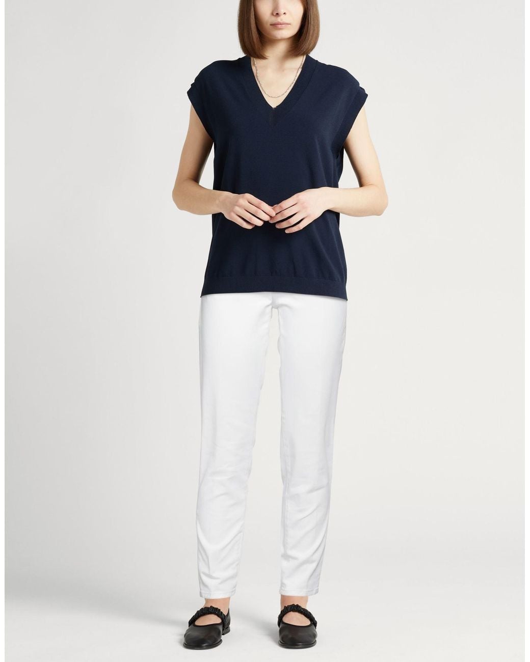 PT Torino White Pants Cotton, Elastane