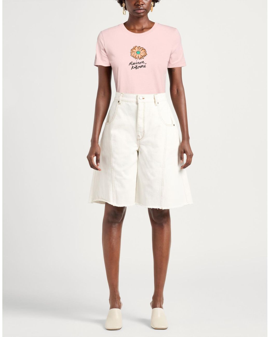 Maison Kitsuné Pink T-Shirt Cotton