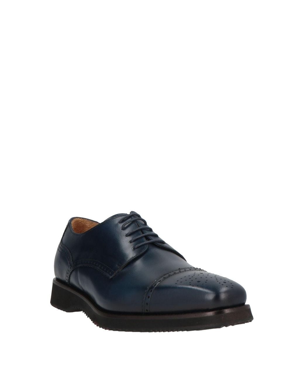 Testoni Blue Lace-Up Shoes Leather for men