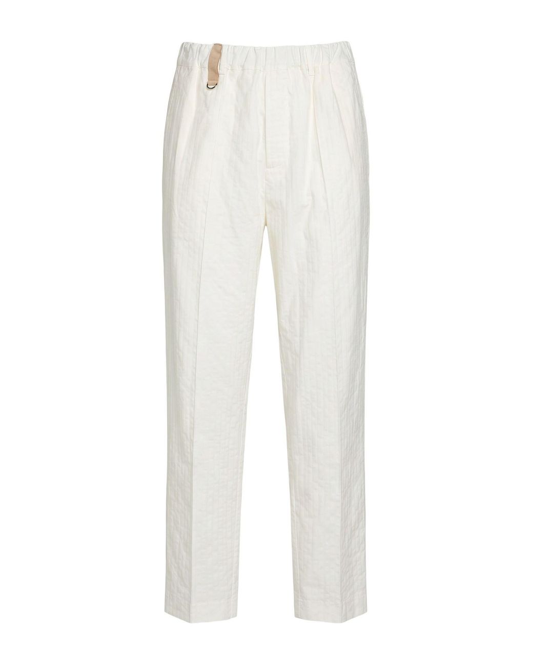 Messagerie White Ivory Pants Cotton, Polyester for men