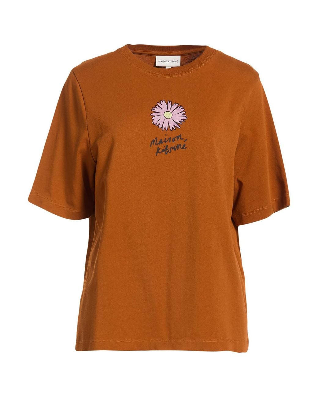 Maison Kitsuné Brown Tan T-Shirt Cotton