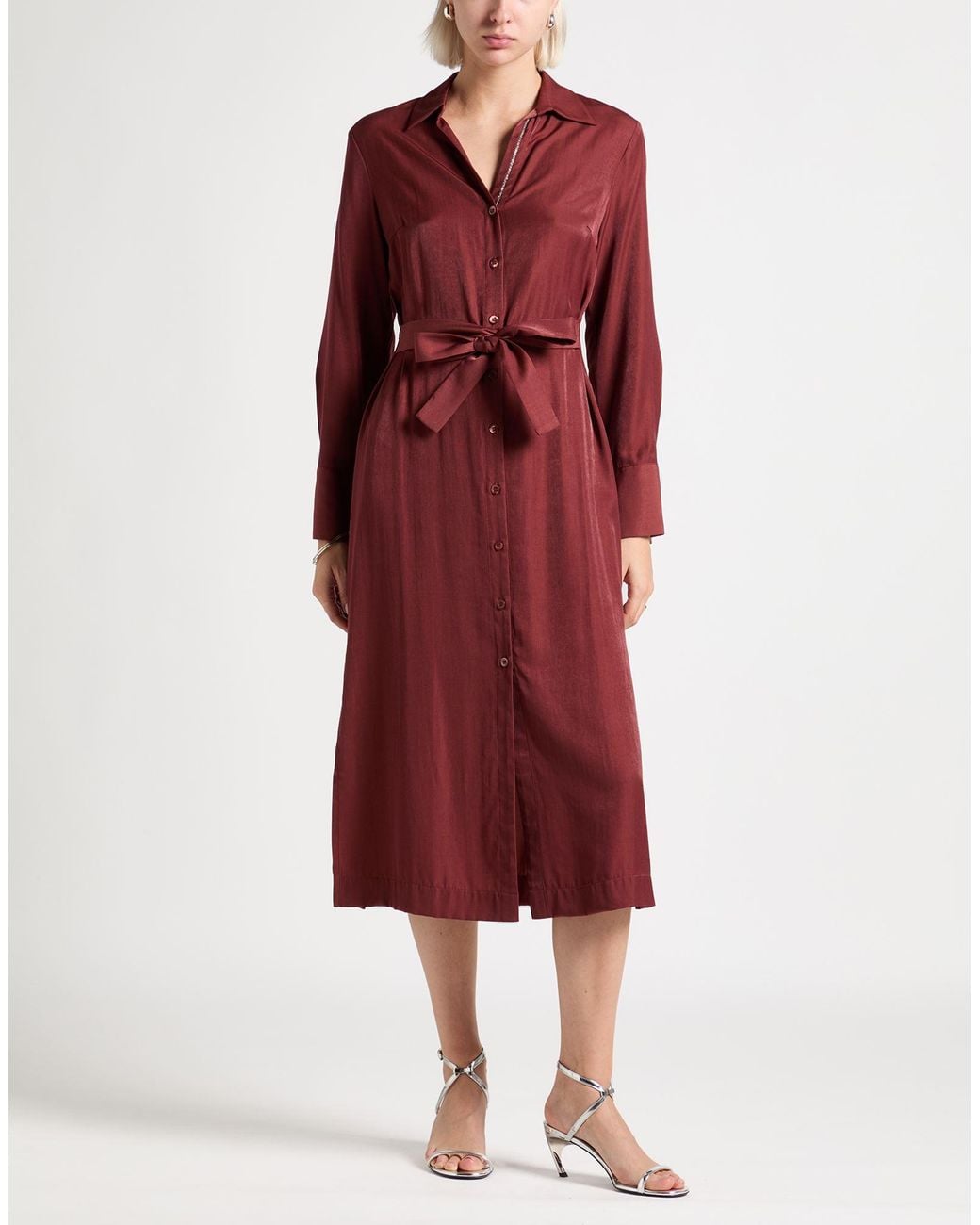 Peserico Red Midi Dresses