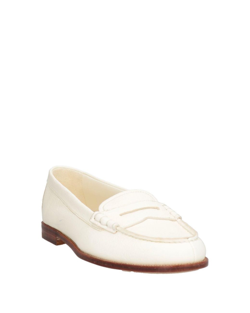 Church's White Ivory Loafers Leather