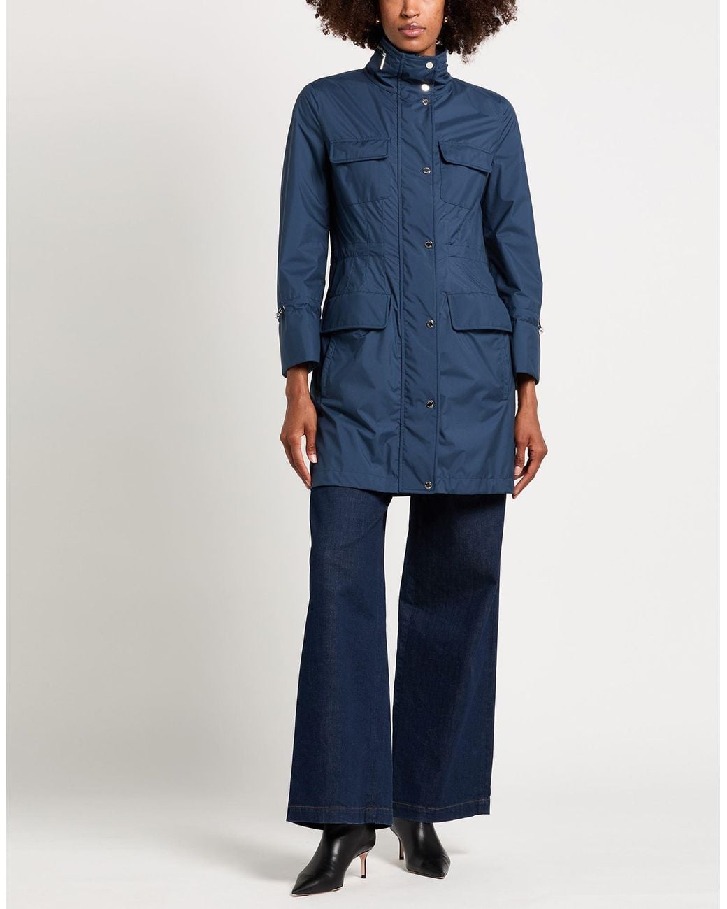 Moorer Blue Overcoat & Trench Coat