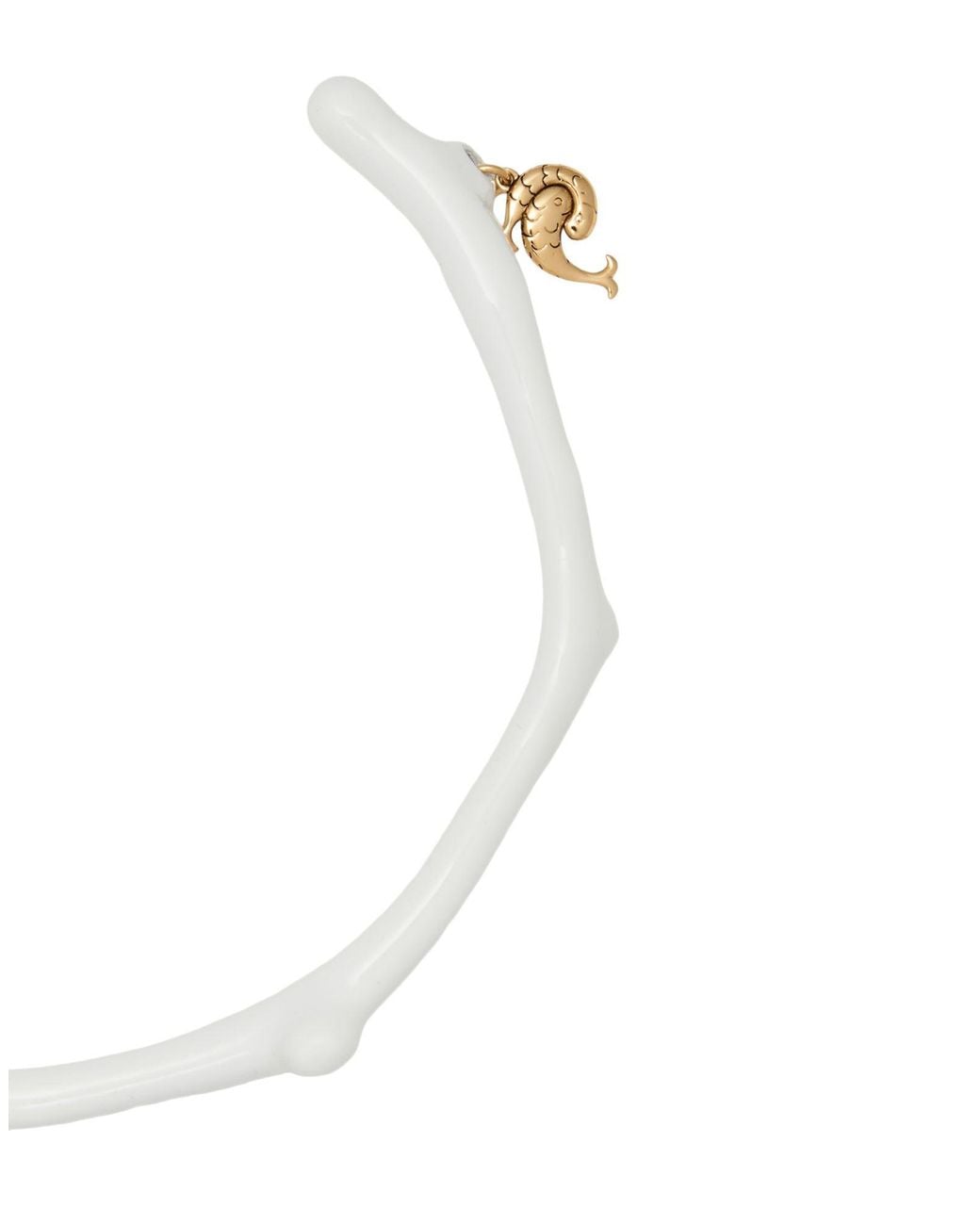 Emilio Pucci White Necklace Bronze