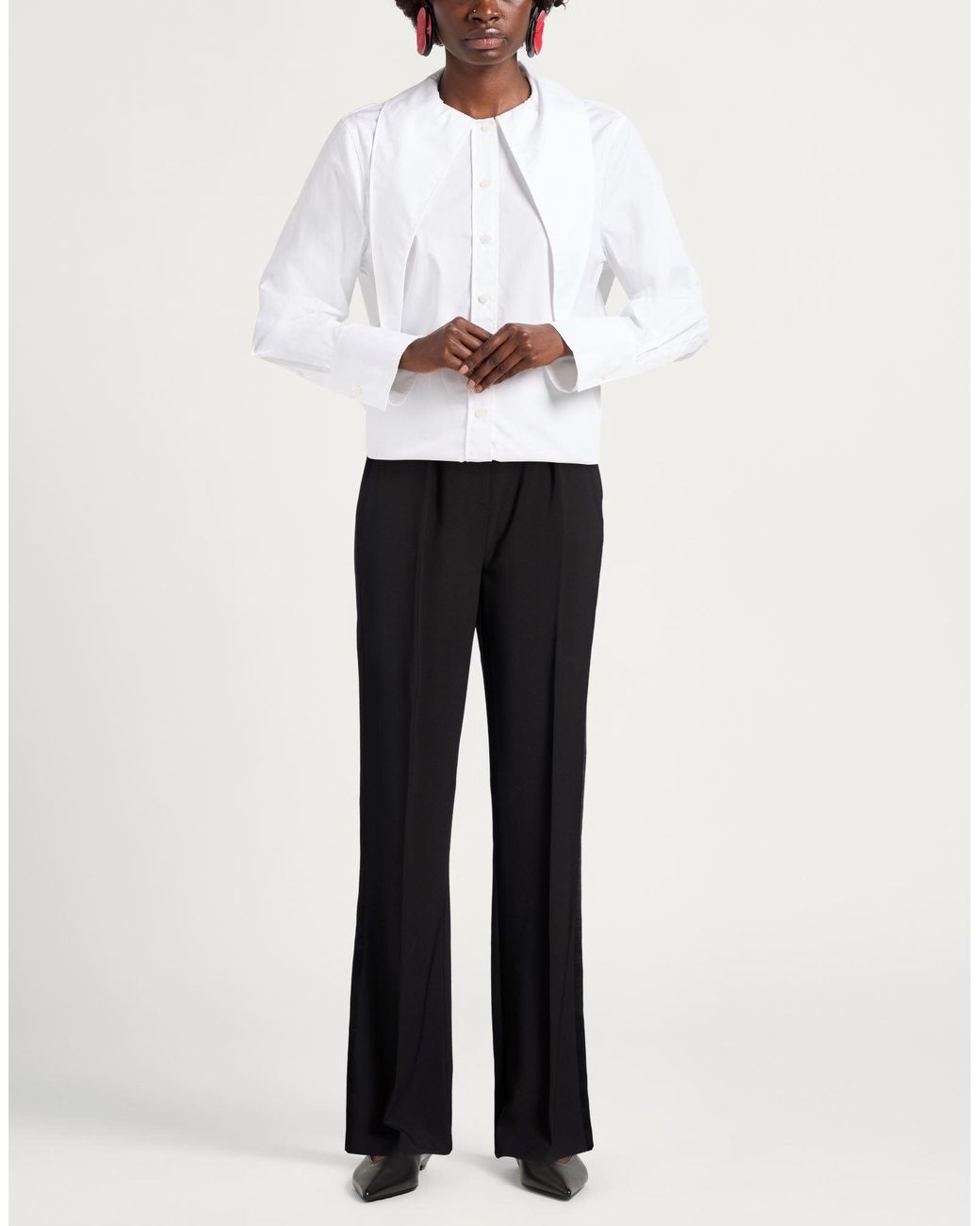 Elisabetta Franchi Black Pants Polyester, Elastane