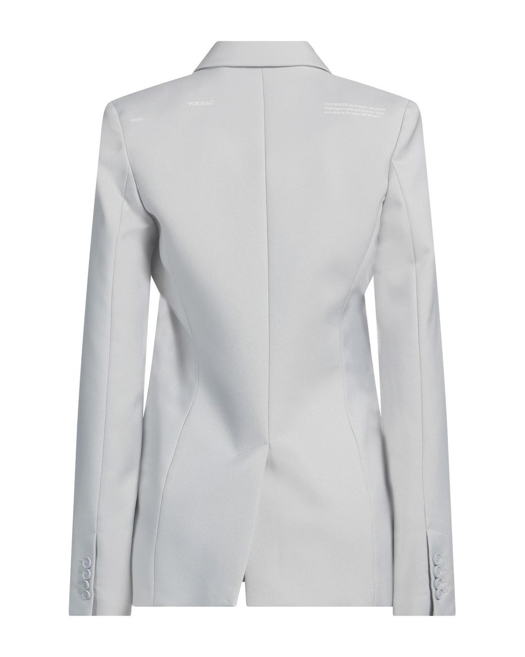 Off-White c/o Virgil Abloh Gray Light Blazer Polyester