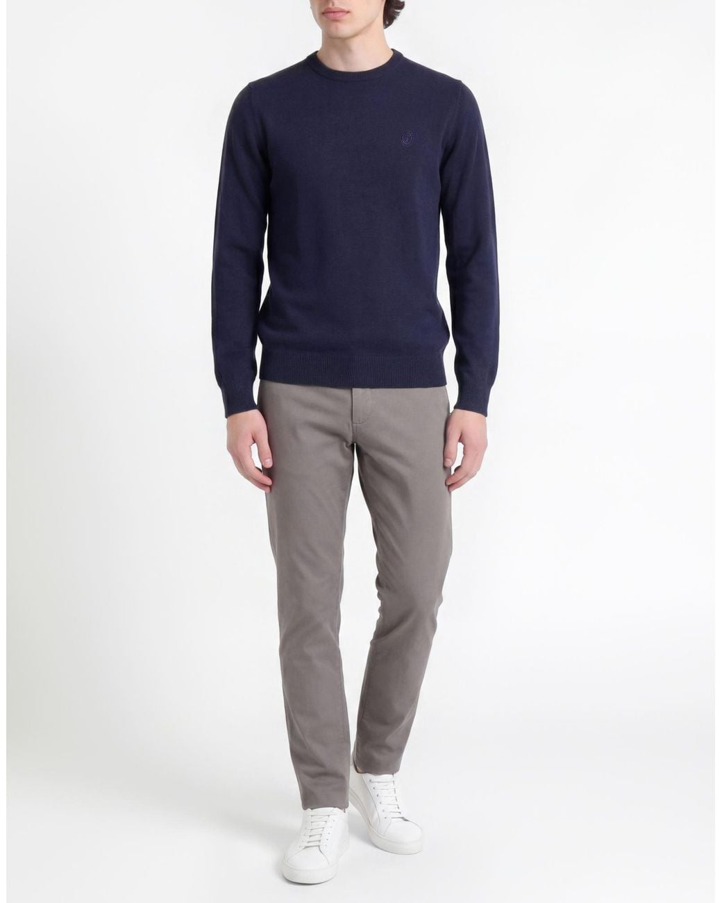 Trussardi Blue Sweater Wool, Viscose, Nylon, Cashmere for men