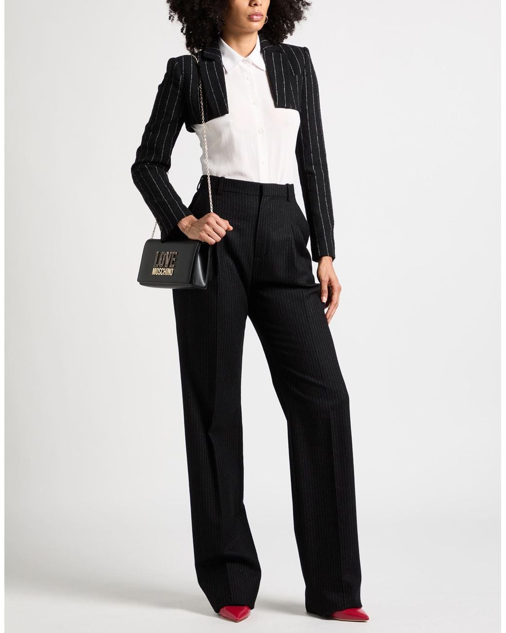 Moschino Black Jacket Wool, Polyester, Polyamide, Acrylic, Elastane