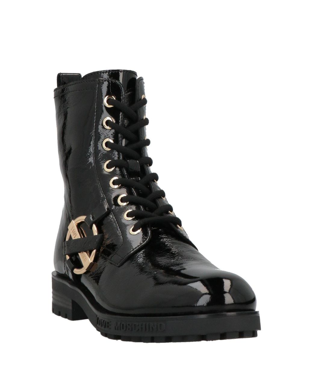 Love Moschino Black Ankle Boots Calfskin
