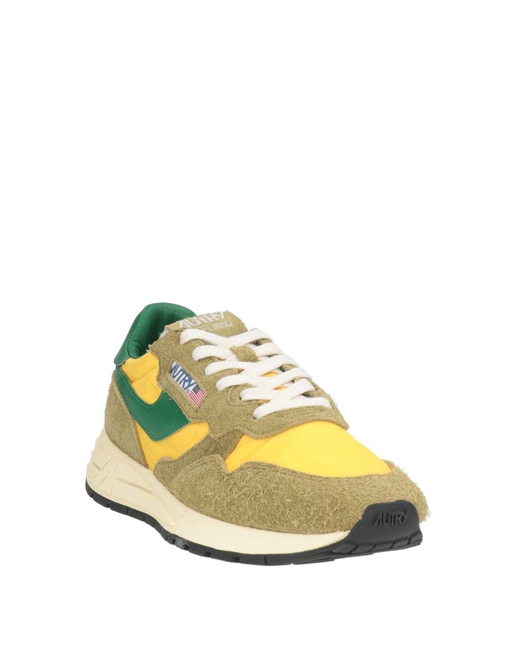 Autry Yellow Sneakers Textile Fibers, Leather