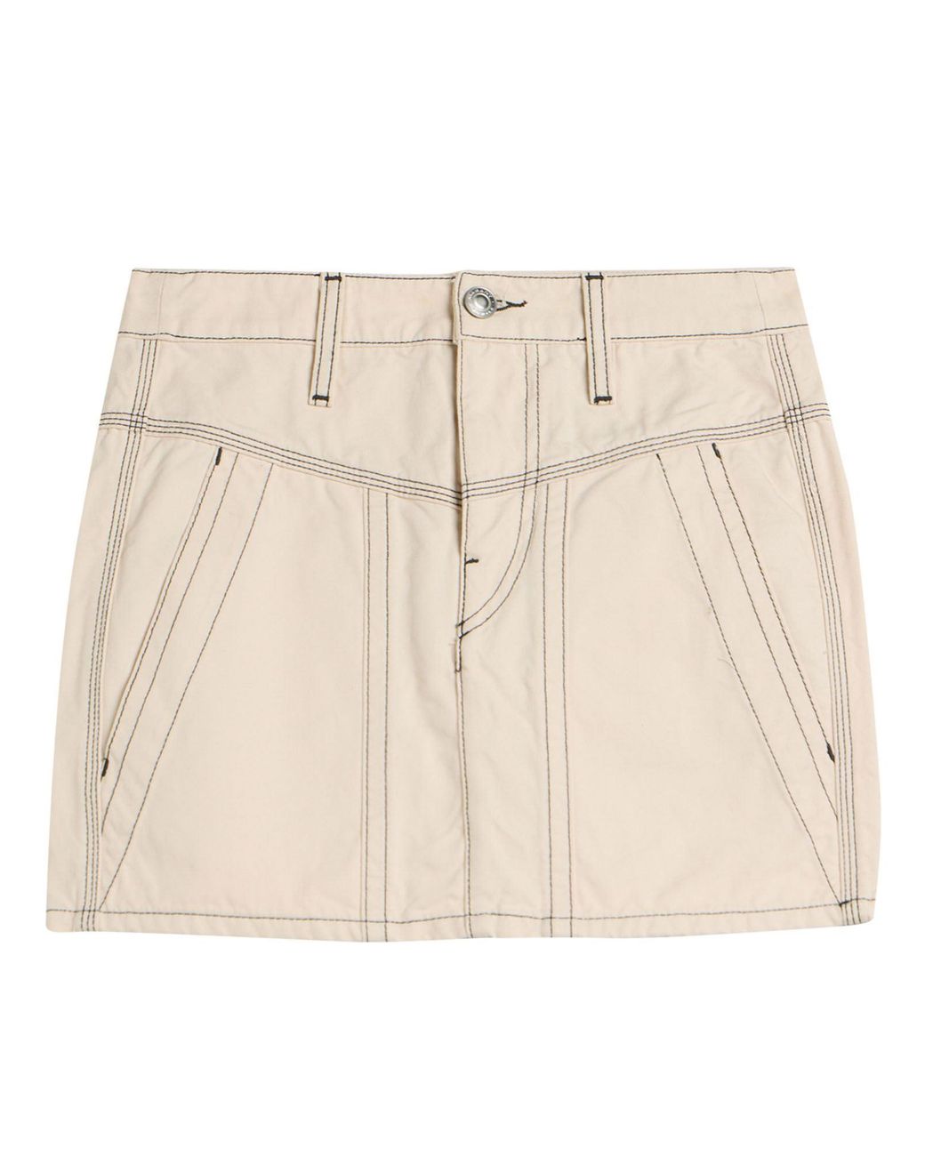 Isabel Marant Natural Mini Skirt Cotton