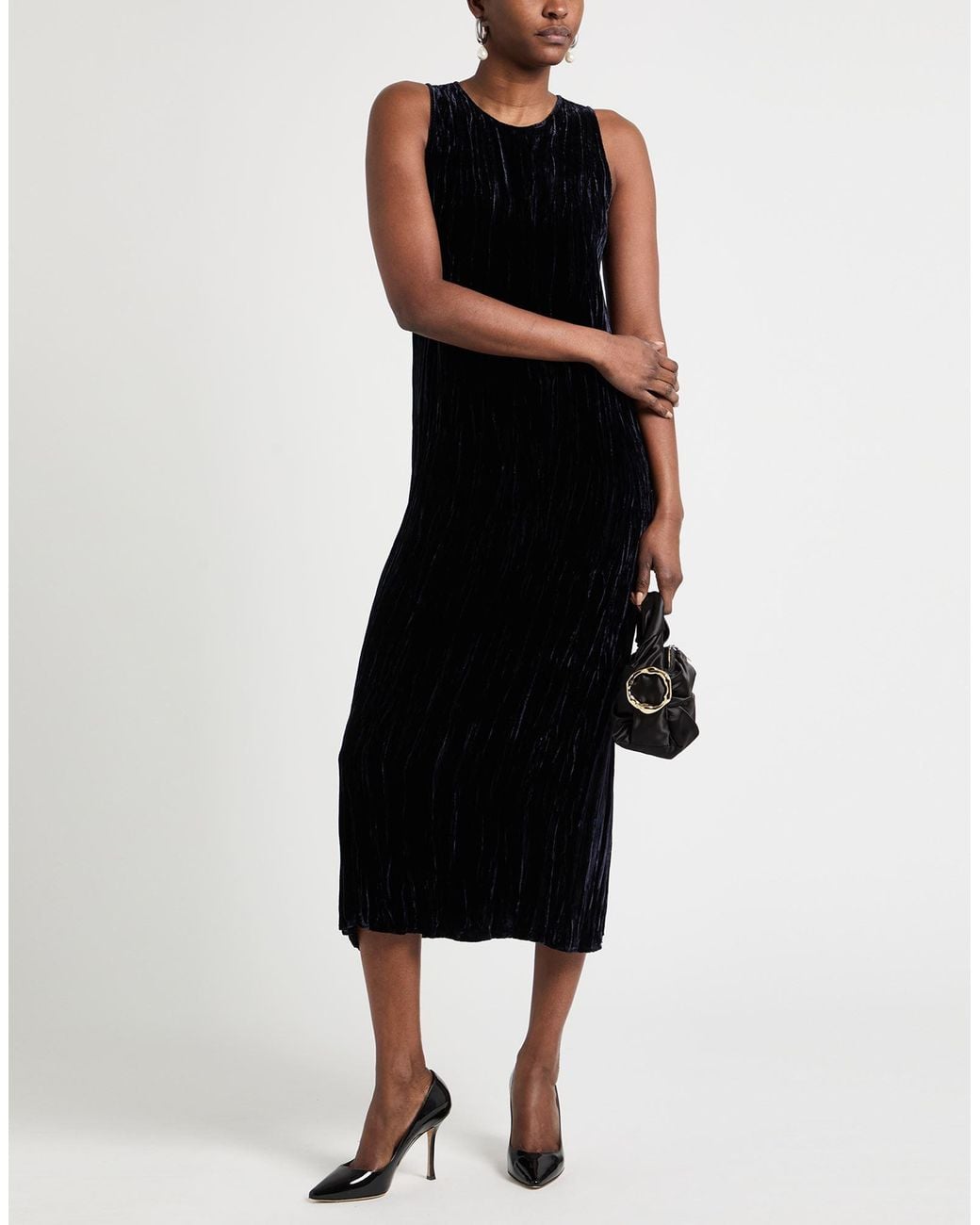 Antonelli Black Midnight Maxi Dress Viscose, Silk
