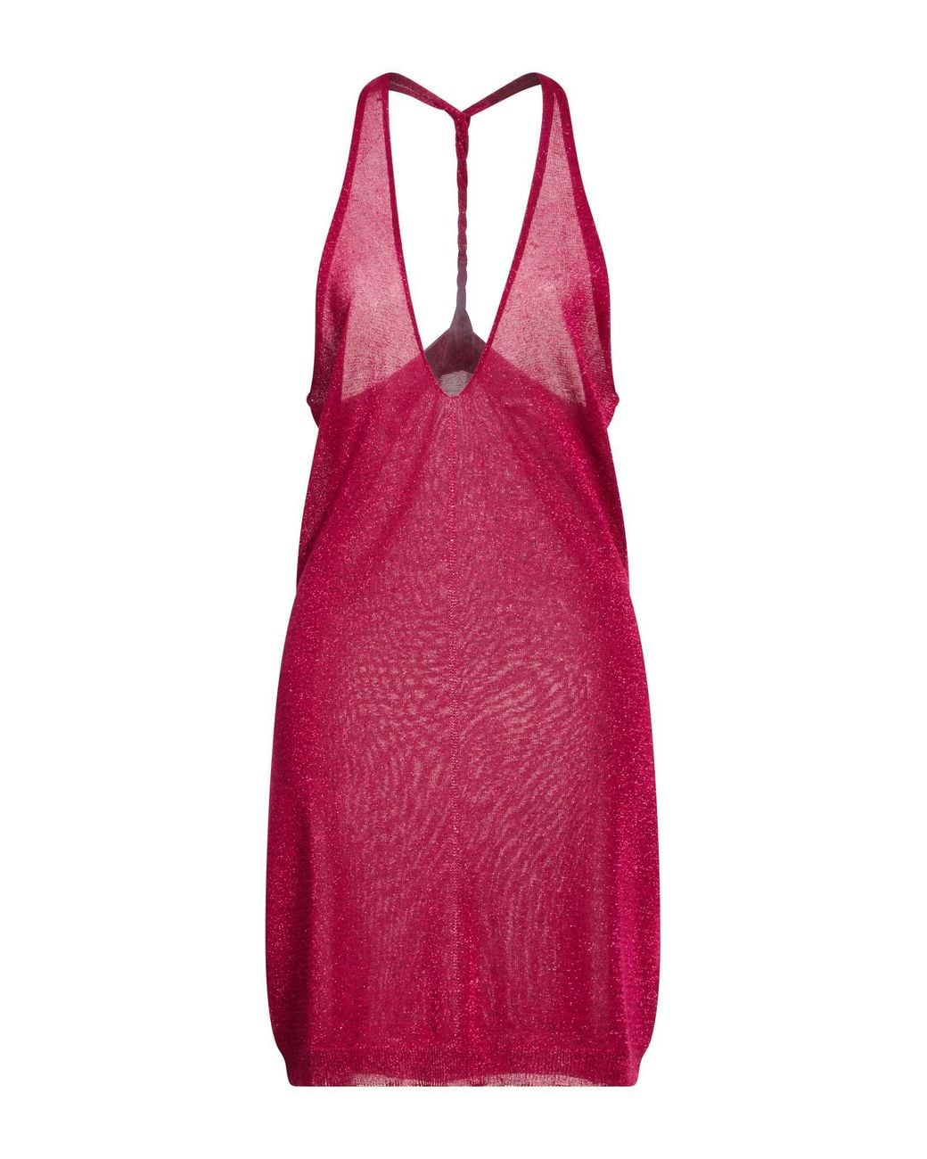 Circus Hotel Red Mini Dress Viscose, Polyester