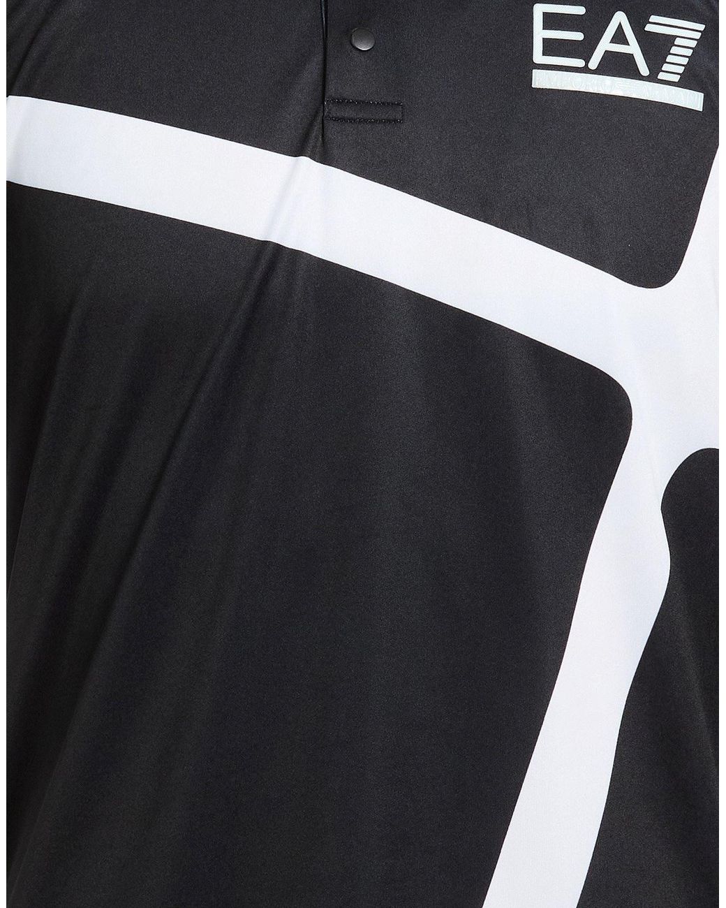 EA7 Black Polo Shirts for men