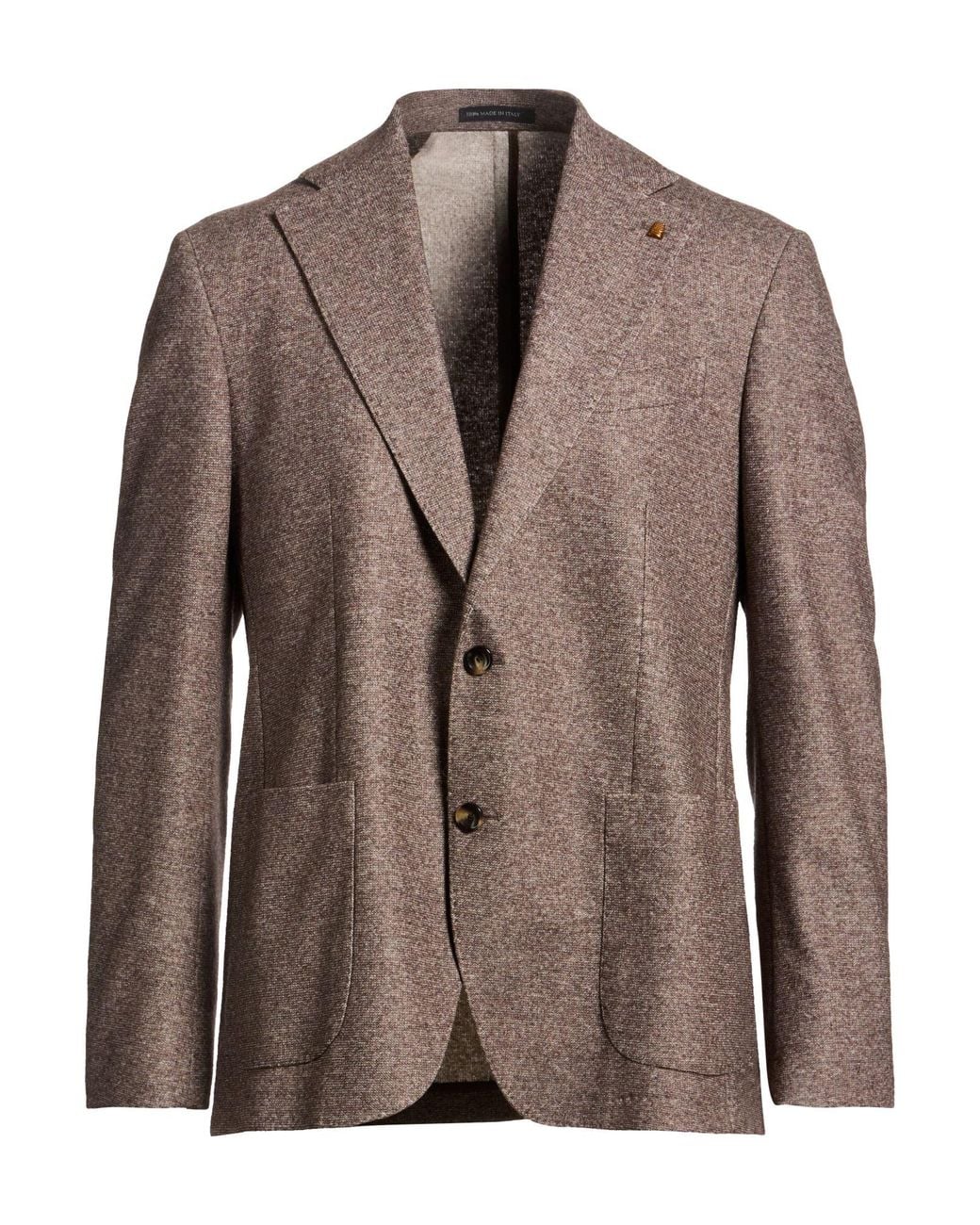 Sartoria Latorre Brown Blazer Wool, Cotton, Polyamide, Cashmere for men