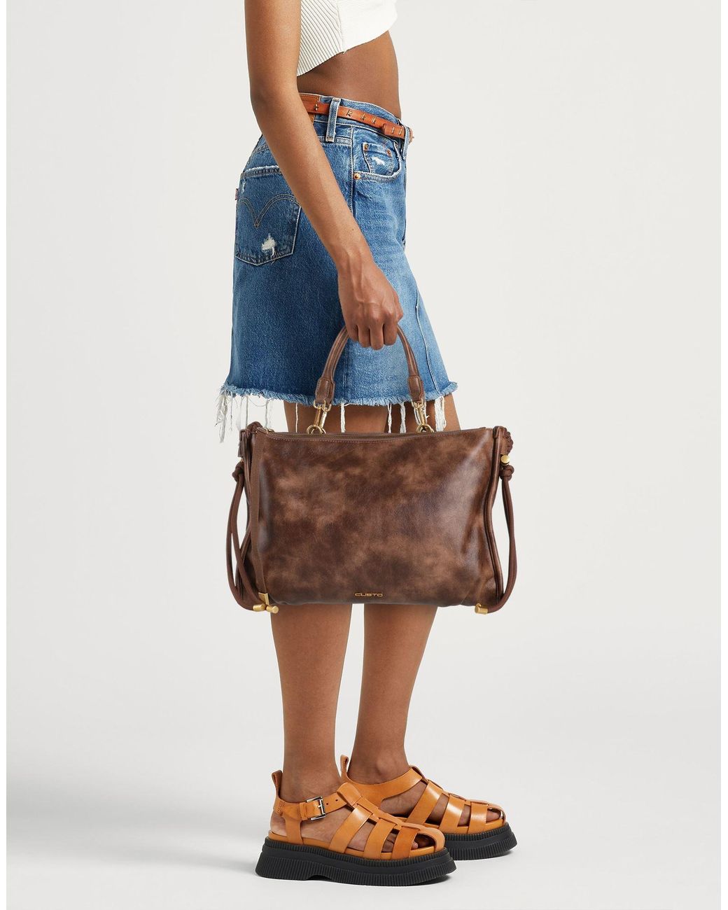 Custoline Brown Shoulder Bag Polyurethane