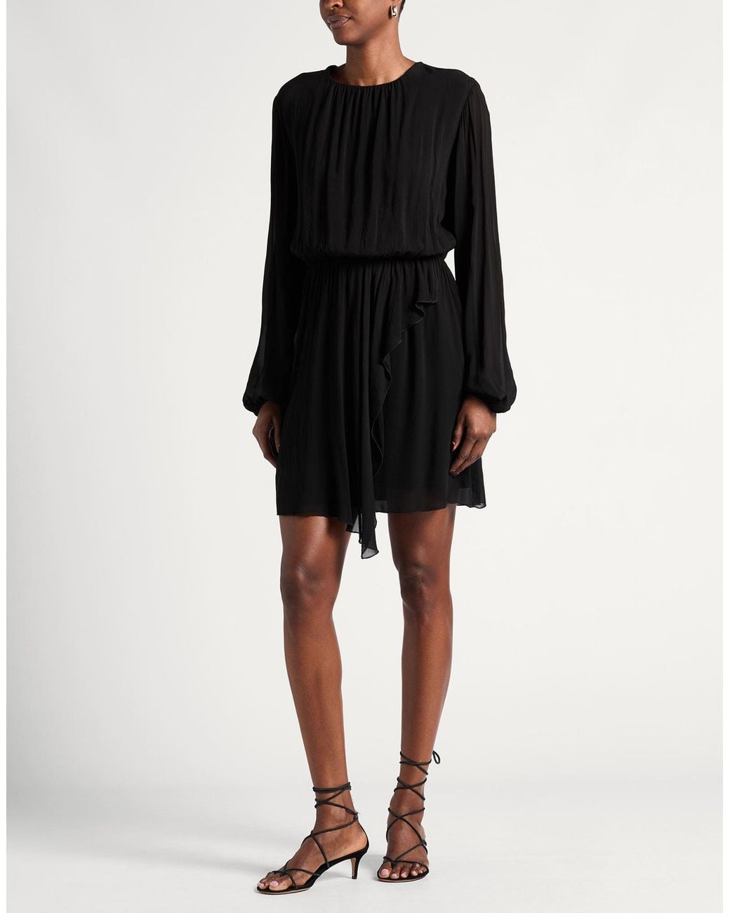 Manila Grace Black Mini Dress Viscose