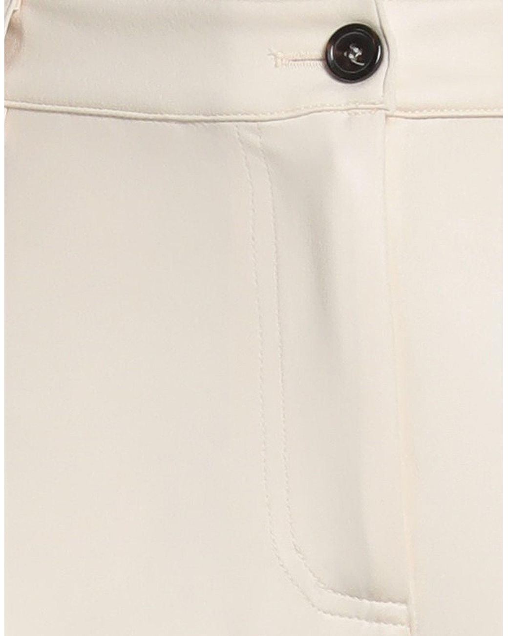Pinko White Pants Polyester, Elastane, Polyurethane