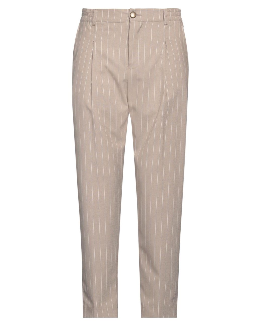 Stilosophy Natural Pants Polyester, Viscose, Elastane for men