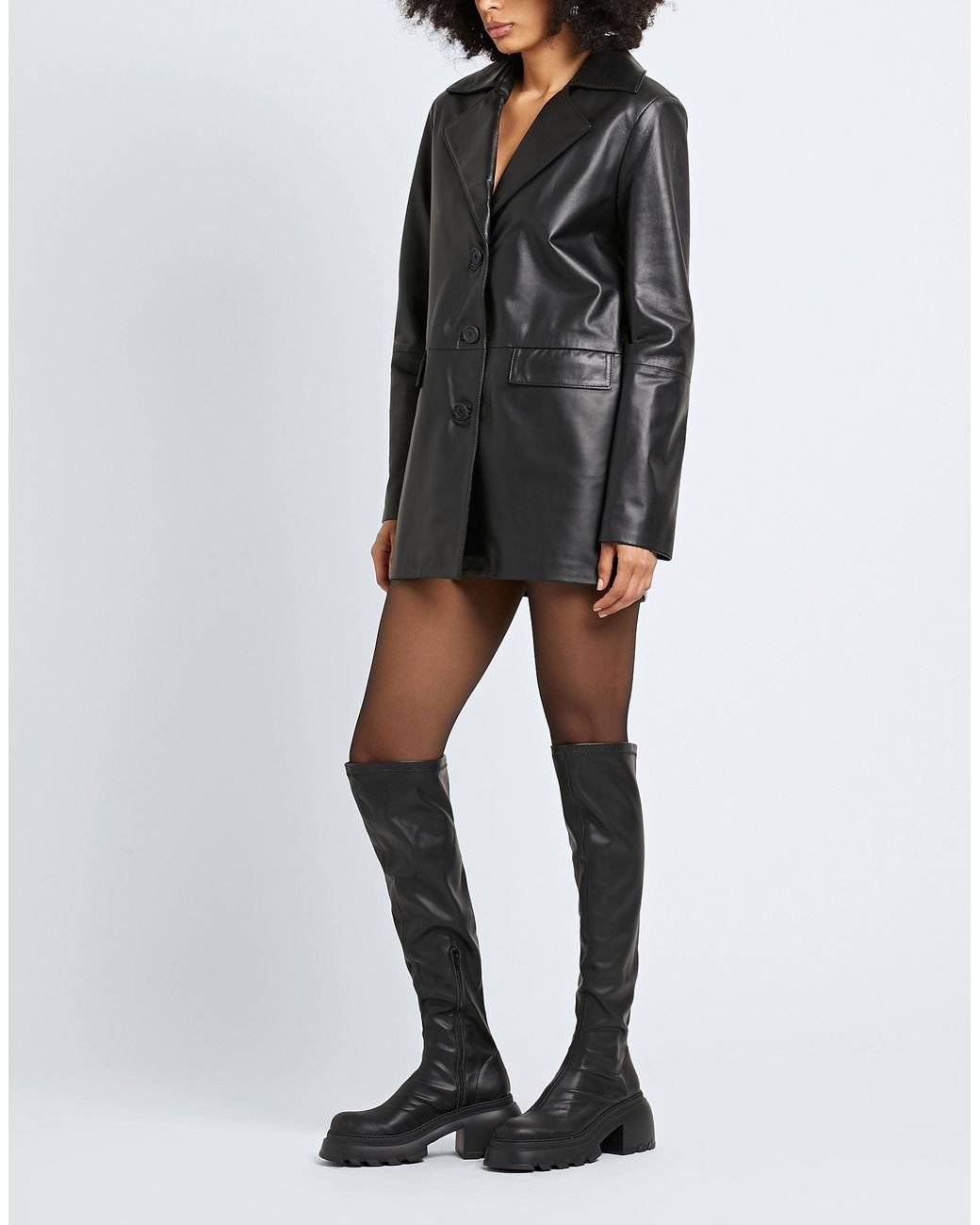 8 by YOOX Black Knee Boots