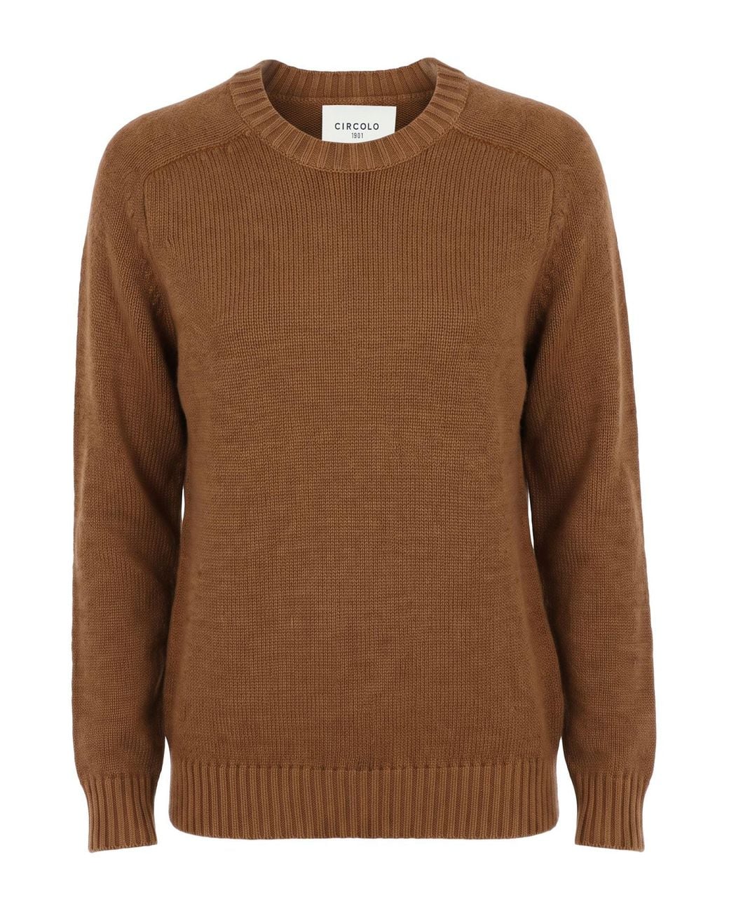 Circolo 1901 Brown Camel Sweater Wool