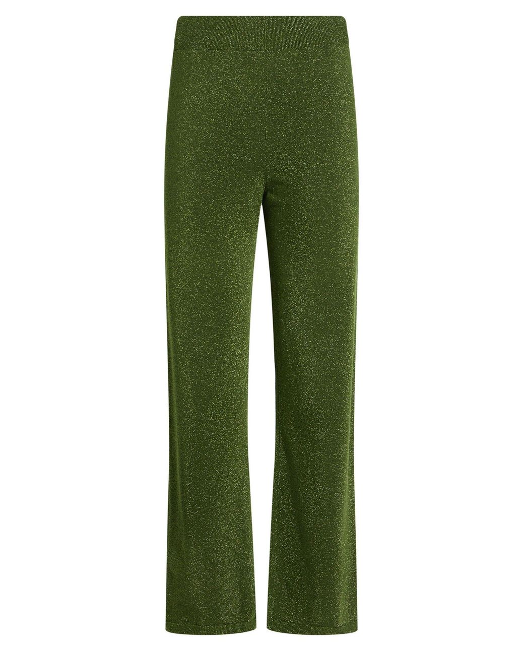 COLOUR MARKET® Green Pants Viscose, Polyester, Metal Fiber