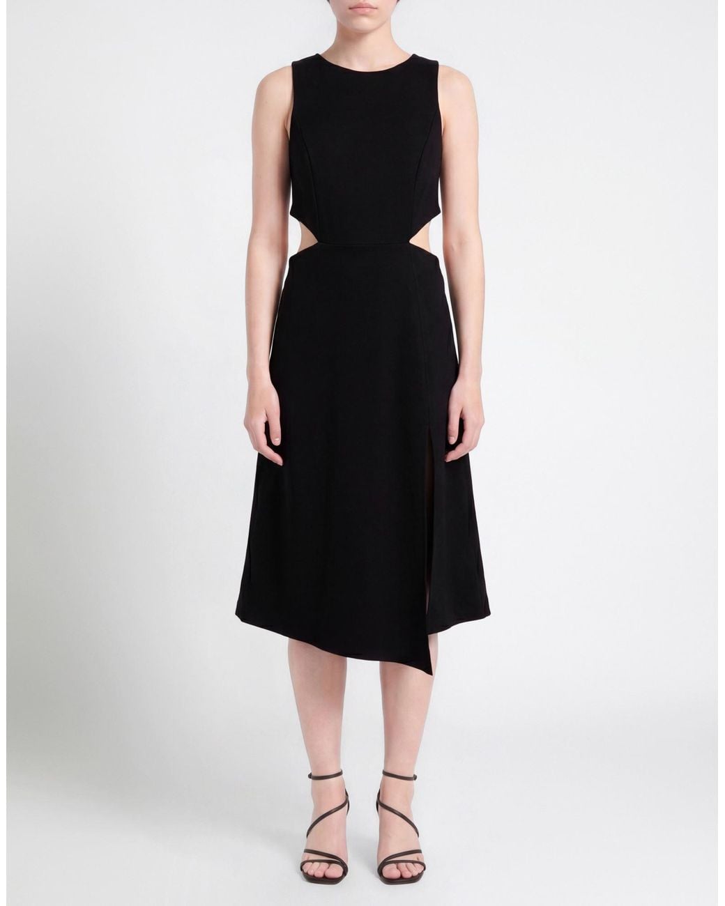 Dixie Black Midi Dress Viscose, Polyamide, Elastane