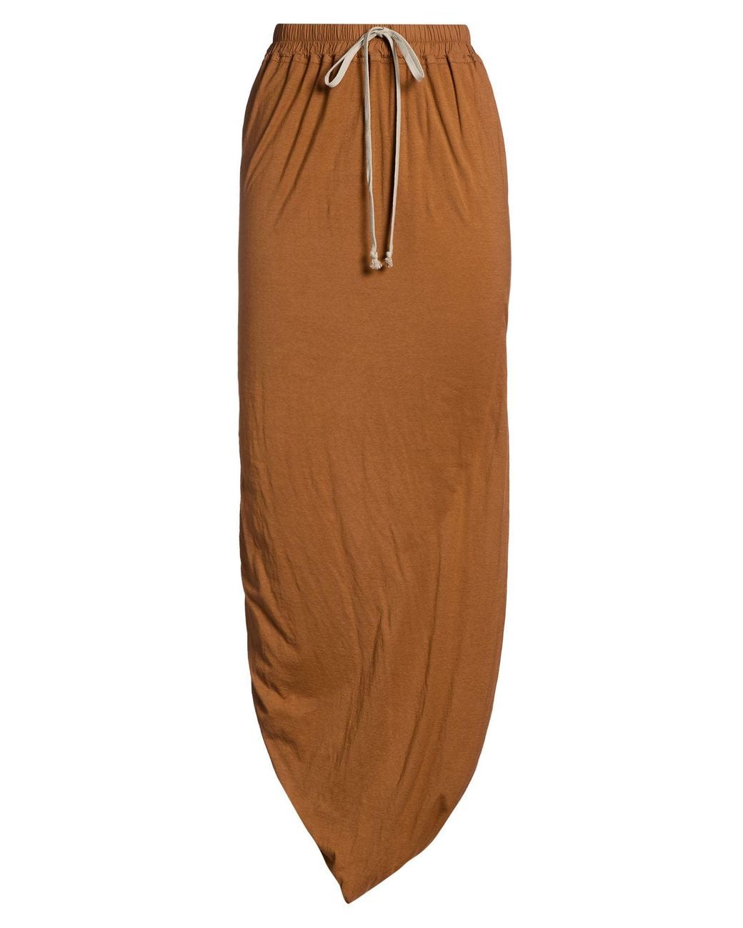 Rick Owens Brown Camel Maxi Skirt Cotton