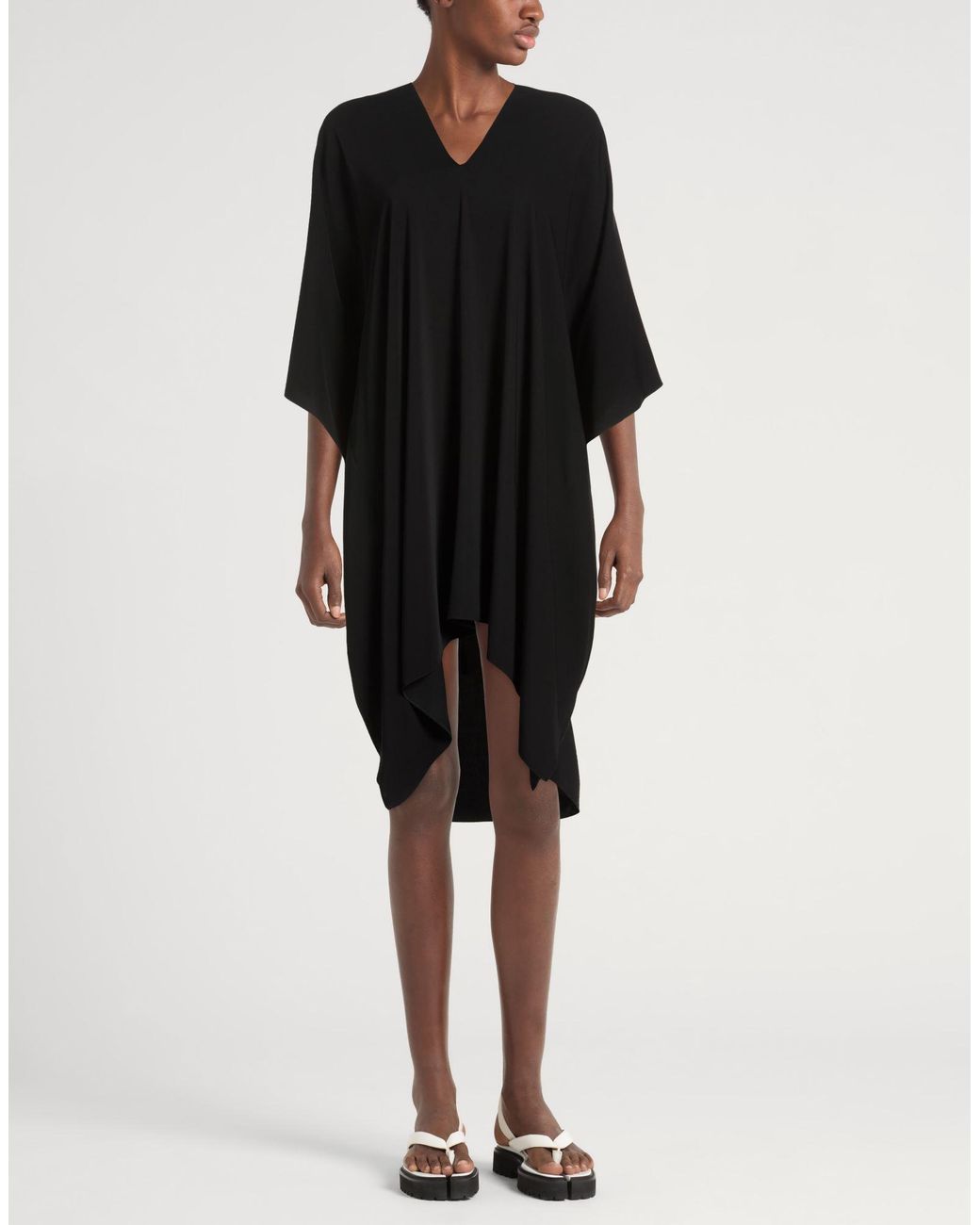 MM6 by Maison Margiela Black Midi Dress Polyester