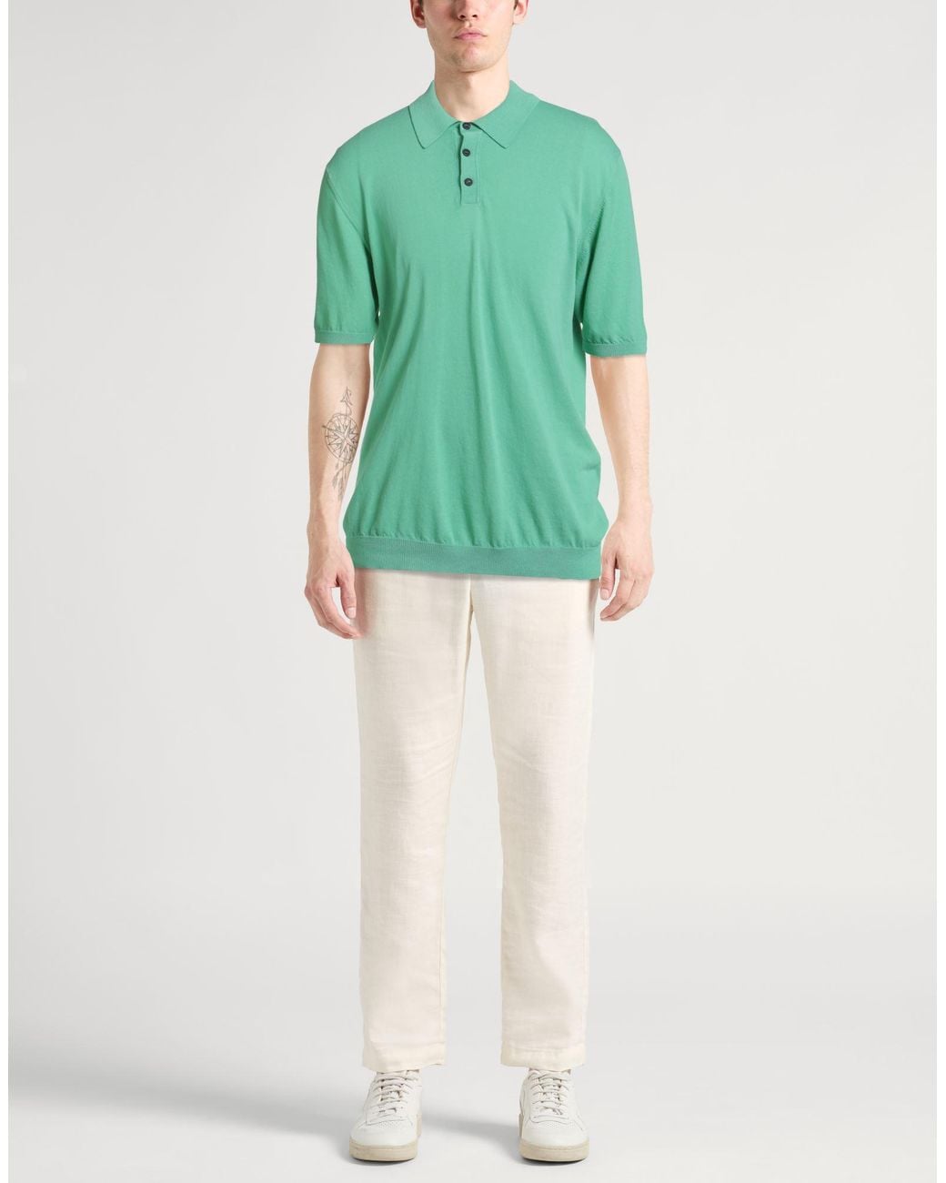 Roberto Collina Green Light Polo Shirt Cotton for men